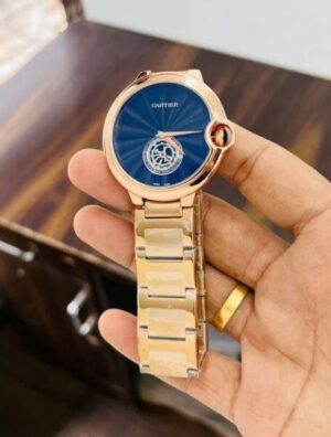 Men's Cartier Ballon Rose Gold Watch - Top Quality Replica