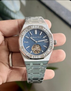 Audemars Piguet Flying Tourbillon Diamond Bezel Blue Dial Watch - Best Quality