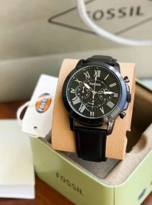 Fossil Chronograph Black Belt Watch