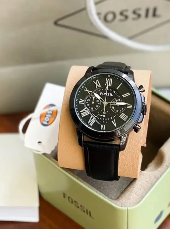 fossil 21 Fossil Chronograph Black Belt Watch