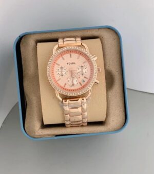 Stylish Fossil Chronograph Chain Watch - Best Quality Replica