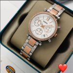 Stylish Fossil Chronograph Chain Watch - Luxury Replica