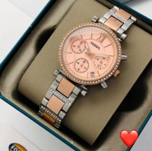 Stylish Fossil Chronograph Chain Watch - Best Quality
