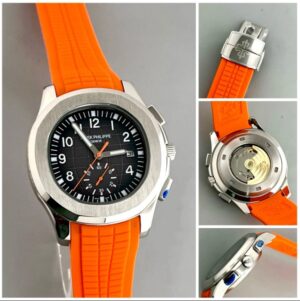 Best Patek Philippe Orange Belt Automatic Watch